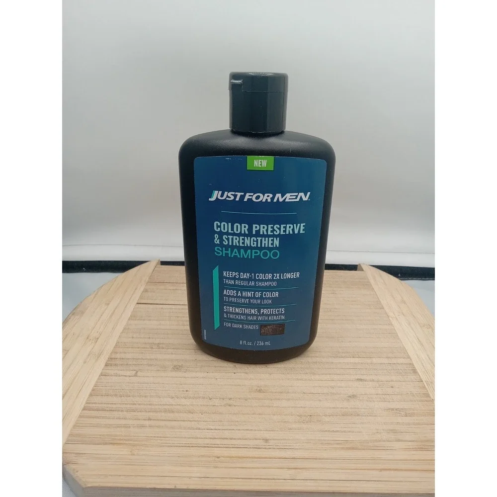Just For‎ Men Color Preserve & Strengthen Shampoo - 8 oz, Dark Shades-Free Ship